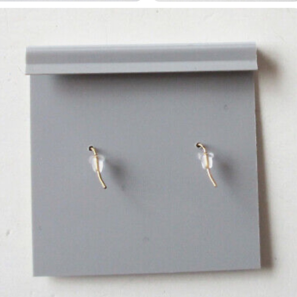Rachel Zoe | 18K Gold/Sterling Silver Mother Of Pearl Clover Drop Earrings NEW - Picture 3 of 3